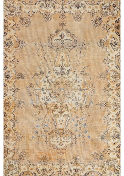 Bej Klasik Etnik Modern Desenli Pamuk Makinada Yıkanabilir Hav Toz Vermez Leke Tutmayan Kaymaz Taban Dijital Makine Baskı Salon Yolluk Mutfak Halı