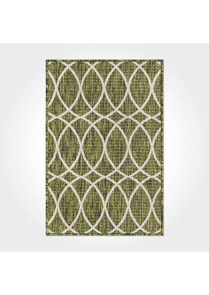 Violet Geometrik Yeşil Polyester Dikdörtgen Modern Desenli Pamuk Makinada Yıkanabilir Hav Toz Vermez Leke Tutmayan Kaymaz Taban Dijital Makine Baskı Salon Yolluk Mutfak Halı