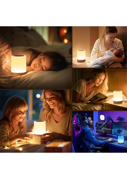 Yatak Odası Için Çocuk Gece Lambası, Uzaktan Kumandalı LED Başucu Dokunmatik Lambası, 13 Renk Değiştiren, USB Şarj Edilebilir Taşınabilir Lamba (Yurt Dışından) fırsatları