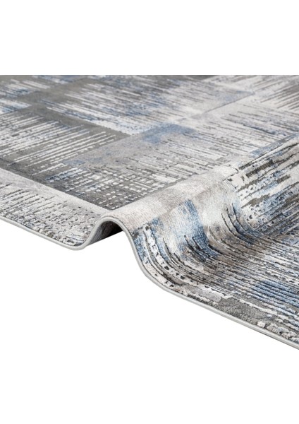 Modern Mavi Akrilik Dikdörtgen Modern Desenli Akrilik Hav Vermeyen Leke Tutmayan Kolay Temizlenen Yumuşak Makine Salon Yolluk Mutfak Halı indirimleri