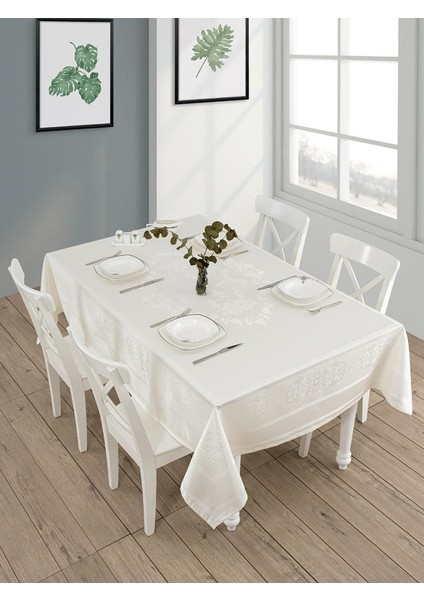 Pano Jakarlı Caramel Dikdörtgen Masa Örtüsü fiyatları