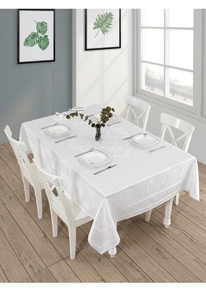 Pano Jakarlı Caramel Dikdörtgen Masa Örtüsü modelleri