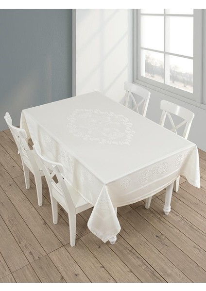 Pano Jakarlı Caramel Dikdörtgen Masa Örtüsü indirimleri