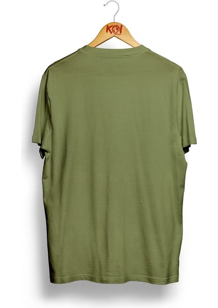 Wtf Baskılı / Erkek Haki Yeşil Renk T-Shirt / %100 Pamuk Premium Quality / Regular Fit modelleri