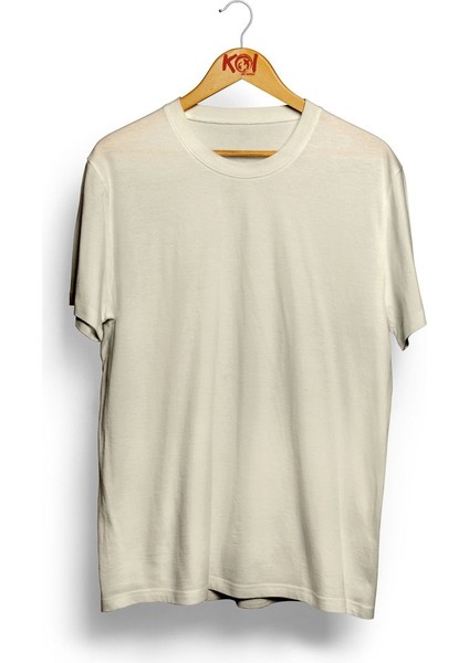 Düz Basic / Erkek Ekru Krem Renk T-Shirt / %100 Pamuk Premium Quality / Regular Fit