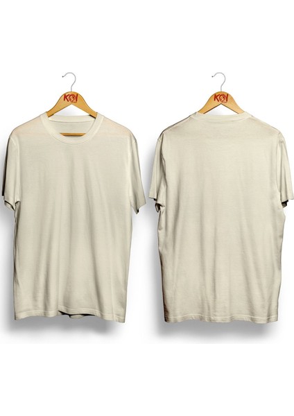 Düz Basic / Erkek Ekru Krem Renk T-Shirt / %100 Pamuk Premium Quality / Regular Fit fiyatları