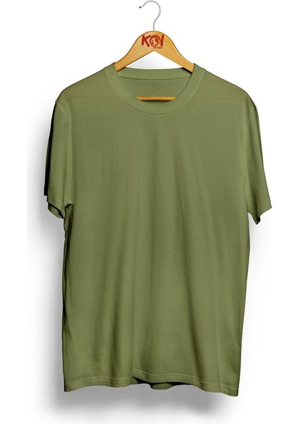 Düz Basic / Erkek Haki Yeşil Renk T-Shirt / %100 Pamuk Premium Quality / Regular Fit