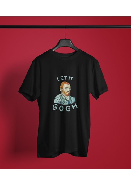 Let It Gogh Baskılı / Erkek Siyah Renk T-Shirt / %100 Pamuk Premium Quality / Regular Fit fiyatları