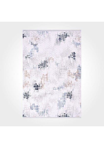 Alayah Modern Gri Yün Dikdörtgen Modern Desenli Akrilik Hav Vermeyen Leke Tutmayan Kolay Temizlenen Yumuşak Makine Salon Yolluk Mutfak Halı