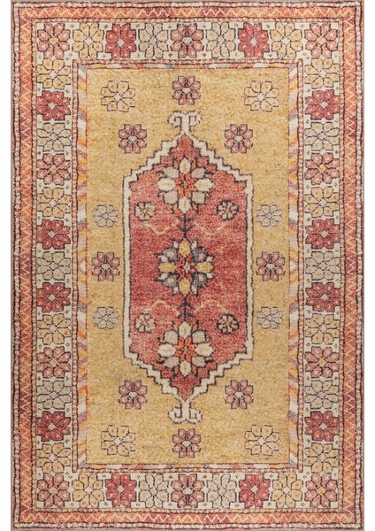 Saint-Paul Çerçeveli Kırmızı Polyester Dikdörtgen Modern Desenli Pamuk Makinada Yıkanabilir Hav Toz Vermez Leke Tutmayan Kaymaz Taban Dijital Makine Baskı Salon Yolluk Mutfak Halı fiyatları