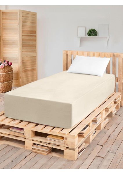 Düz Lastikli Tek Kişilik Percale Çarşaf