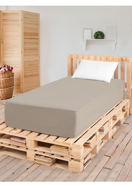 Düz Lastikli Tek Kişilik Percale Çarşaf