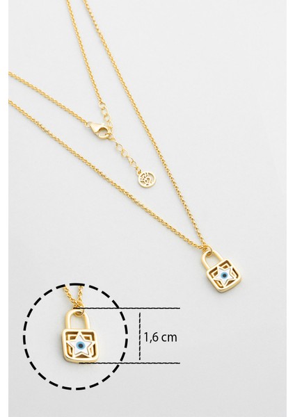 Şans Yıldızı 18 Ayar Sarı Altın Kaplama 45 cm Gümüş Kolye modelleri