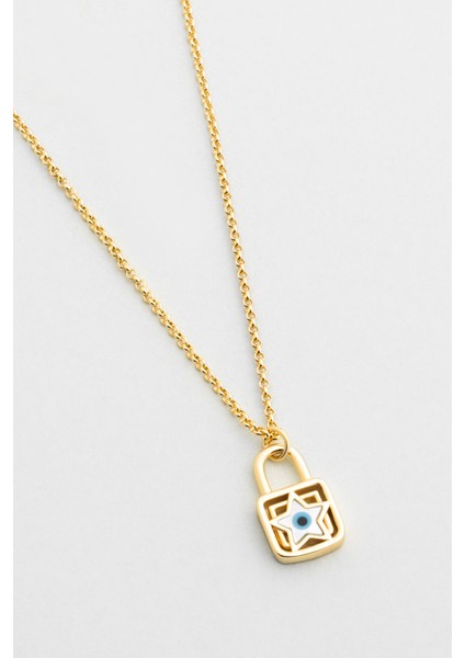 Şans Yıldızı 18 Ayar Sarı Altın Kaplama 45 cm Gümüş Kolye indirimleri