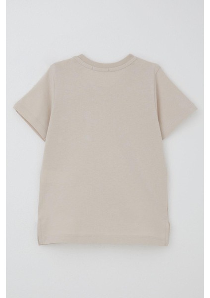 Erkek Çocuk Tişört Cool Yazı Armalı Cepli 1.5-5 Yaş, Bej fırsatları