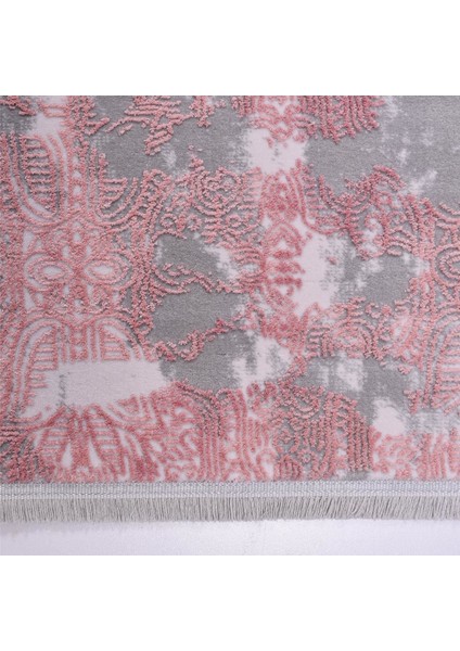 Leila Modern Pembe Pamuk Kare Modern Desenli Akrilik Hav Vermeyen Leke Tutmayan Kolay Temizlenen Yumuşak Makine Salon Yolluk Mutfak Halı fiyatları