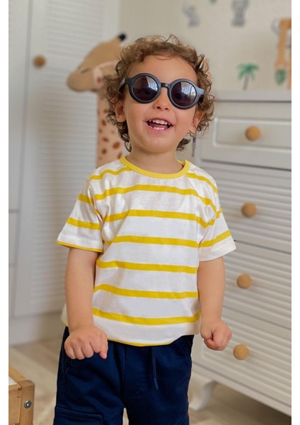 Erkek Çocuk Tişört Patlı Çizgili 1-4 Yaş, Ekru modelleri
