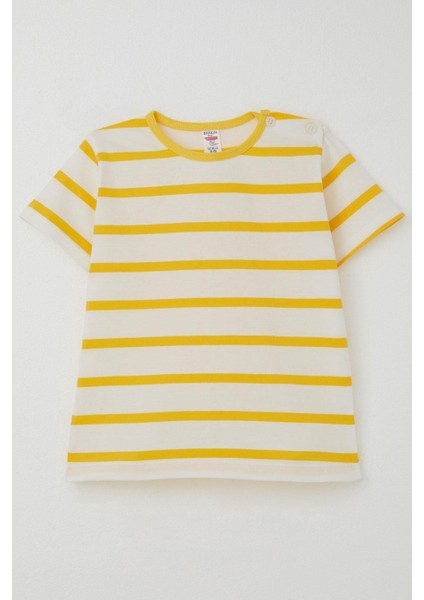 Erkek Çocuk Tişört Patlı Çizgili 1-4 Yaş, Ekru fırsatları