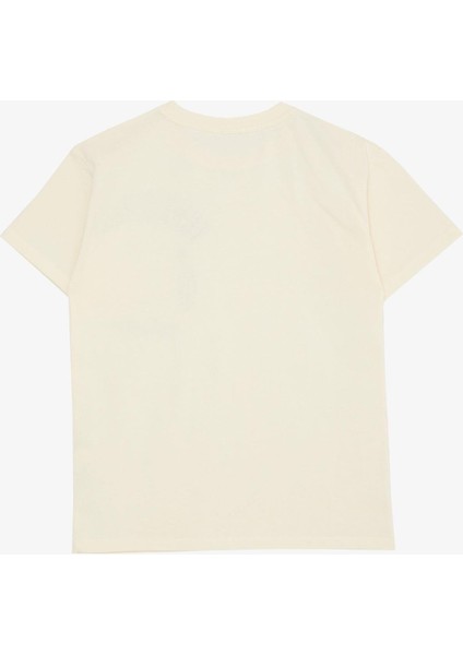 Erkek Çocuk Tişört Yazı Bakılı Cepli 9-14 Yaş, Krem fırsatları