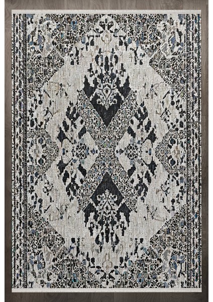 Modern Gri Pamuk Daire Modern Desenli Pamuk Makinada Yıkanabilir Hav Toz Vermez Leke Tutmayan Kaymaz Taban Dijital Makine Baskı Salon Yolluk Mutfak Halı