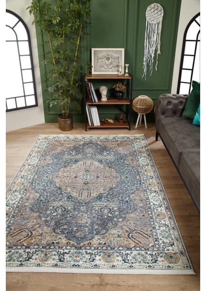 Kota Krem Göbekli Etnik Modern Desenli Makinada Yıkanabilir Hav Toz Vermez Leke Tutmayan Kaymaz Taban Dijital Makine Baskı Salon Yolluk Mutfak Halı fiyatları