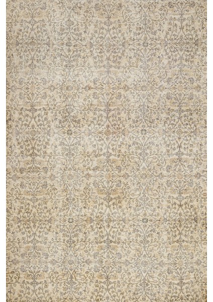 Bej Klasik Etnik Modern Desenli Pamuk Makinada Yıkanabilir Hav Toz Vermez Leke Tutmayan Kaymaz Taban Dijital Makine Baskı Salon Yolluk Mutfak Halı