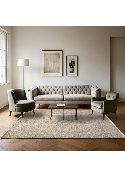 Bej Klasik Etnik Modern Desenli Pamuk Makinada Yıkanabilir Hav Toz Vermez Leke Tutmayan Kaymaz Taban Dijital Makine Baskı Salon Yolluk Mutfak Halı fırsatları