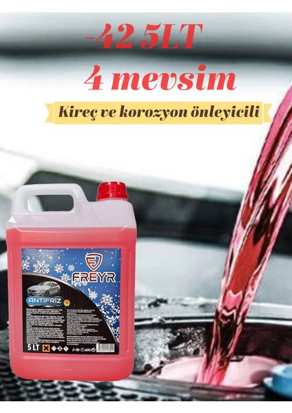 4 Mevsim-42 Kırmızı Antifriz 5 lt ( Üretim Tarihi 2023 )