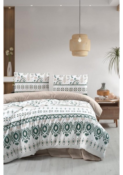 Otantik Çift Kişilik Nevresim Takımı Desenli 200x220 Yüksek Yoğunluklu Pamuk fırsatları