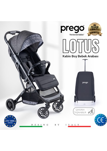 Lotus Tek Elle Katlanabilir Kabin Boy Bebek Arabası