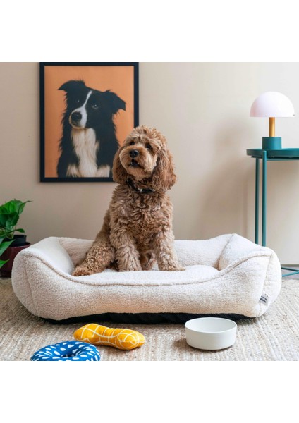 CornerBed Vanilla Cream Ortopedik Kedi Ve Köpek Yatağı