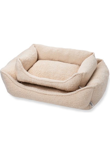CornerBed Vanilla Cream Ortopedik Kedi Ve Köpek Yatağı