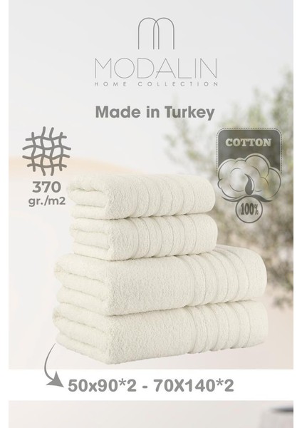 4 Lü Banyo Havlusu Seti Dora - 70X140cm x2 / 50x90cm x2 fiyatları