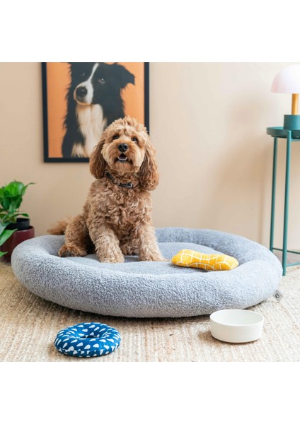CircleBed Mist Grey Ortopedik Kedi Ve Köpek Yatağı