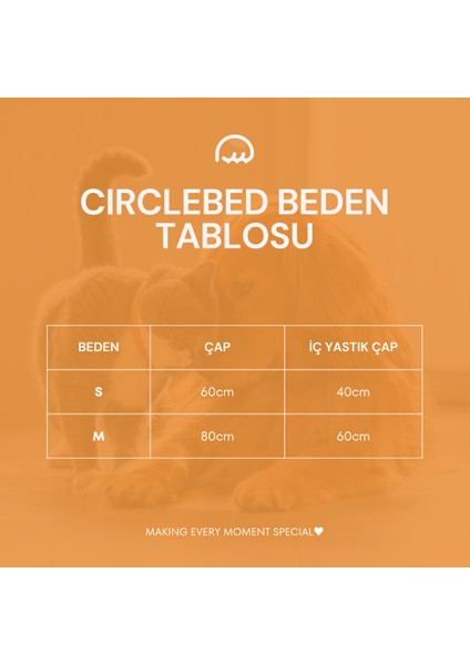 CircleBed Mist Grey Ortopedik Kedi Ve Köpek Yatağı indirimleri