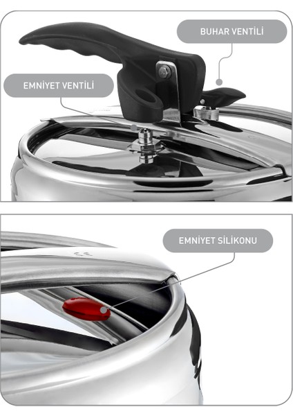 Esila 9,0 Lt Düz Düdüklü Tencere-Siyah fırsatları