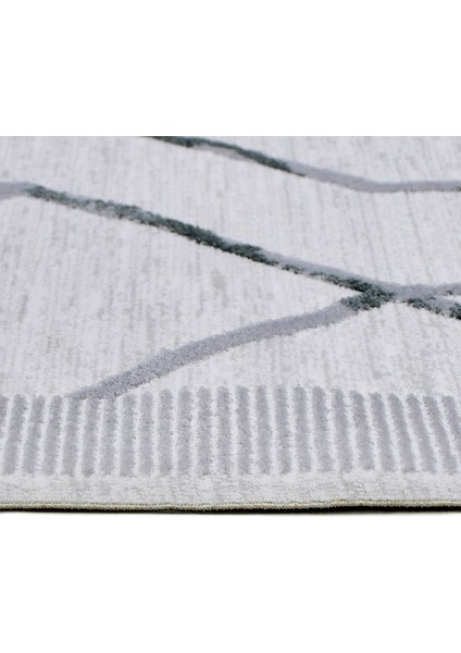 Ablative Gri Geometrik Etnik Modern Desenli Akrilik Hav Vermeyen Leke Tutmayan Kolay Temizlenen Yumuşak Makine Salon Yolluk Mutfak Halı modelleri