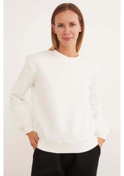 3 Iplik Basic Bisiklet Yaka Sweatshirt