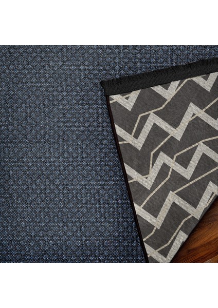 Zikzak Gri Pamuk Dikdörtgen Modern Desenli Pamuk Makinada Yıkanabilir Hav Toz Vermez Leke Tutmayan Kaymaz Taban Dijital Makine Baskı Salon Yolluk Mutfak Halı indirimleri