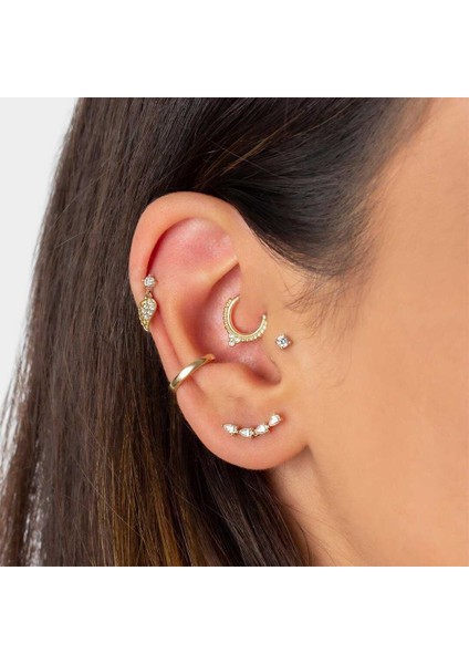 Üç Taşlı Motifli Helix Piercing fiyatları