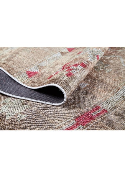 Thane Bej Modern Etnik Desenli Makinada Yıkanabilir Hav Toz Vermez Leke Tutmayan Kaymaz Taban Dijital Makine Baskı Salon Yolluk Mutfak Halı fırsatları