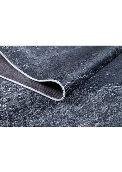 Semerkant Antrasit Modern Etnik Desenli Makinada Yıkanabilir Hav Toz Vermez Leke Tutmayan Kaymaz Taban Dijital Makine Baskı Salon Yolluk Mutfak Halı fırsatları