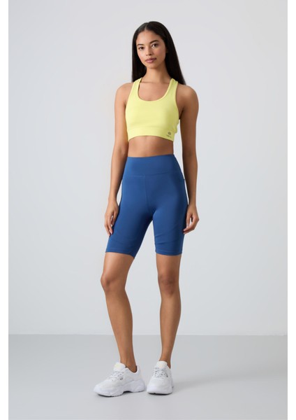 Limon Sırt Detaylı Dar Kalıp U Yaka Kadın Spor Büstiyer - 97120 modelleri