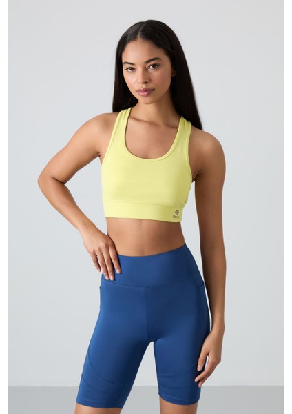 Limon Sırt Detaylı Dar Kalıp U Yaka Kadın Spor Büstiyer - 97120 fırsatları