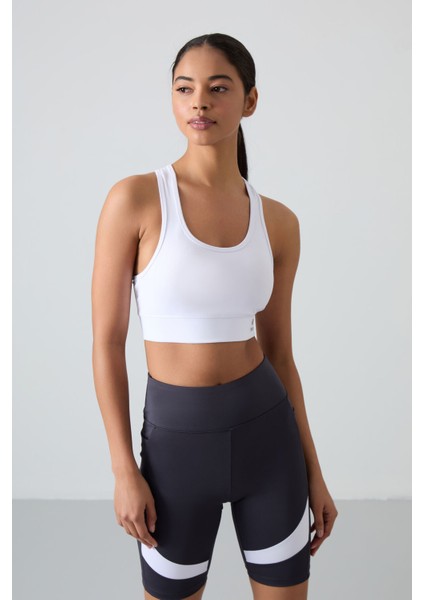 Beyaz Sırt Detaylı Dar Kalıp U Yaka Kadın Spor Büstiyer - 97120 fırsatları