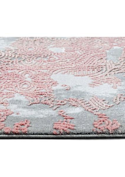 Leila Modern Pembe Pamuk Dikdörtgen Modern Desenli Akrilik Hav Vermeyen Leke Tutmayan Kolay Temizlenen Yumuşak Makine Salon Yolluk Mutfak Halı indirimleri