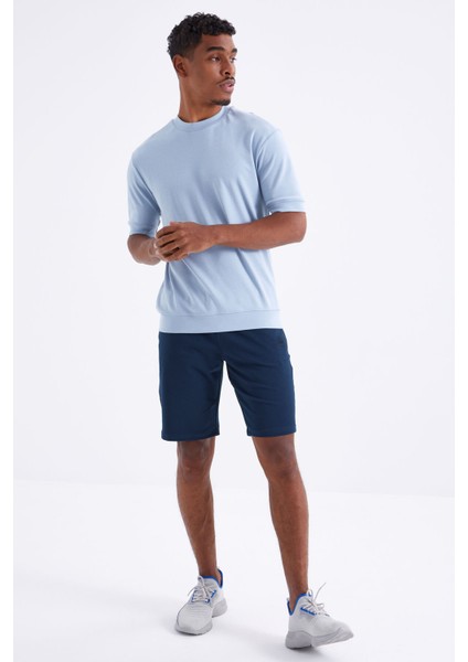 İndigo Bağcıklı Standart Kalıp Basic Erkek Şort - 81212 modelleri