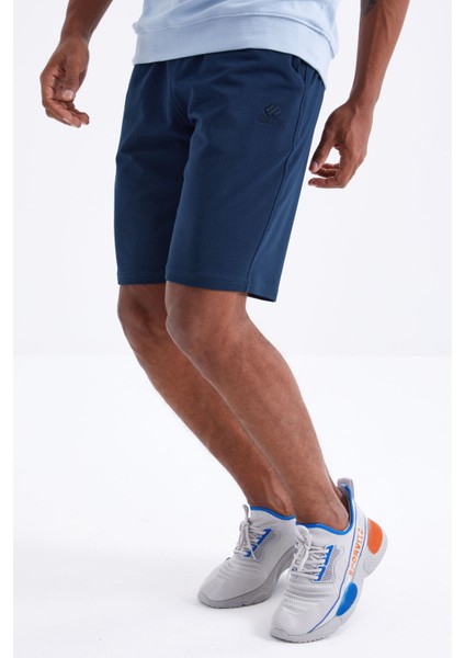 İndigo Bağcıklı Standart Kalıp Basic Erkek Şort - 81212 fırsatları