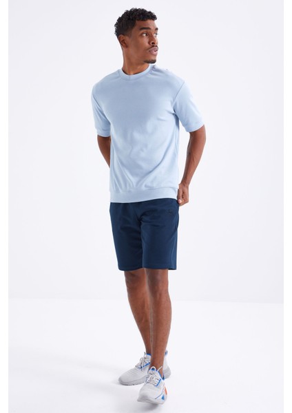 İndigo Bağcıklı Standart Kalıp Basic Erkek Şort - 81212 indirimleri