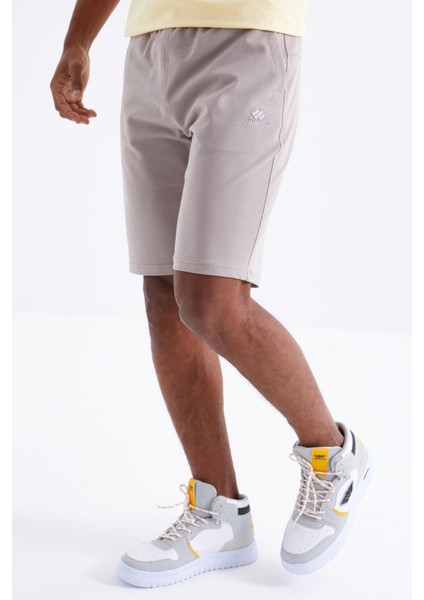 Koyu Bej Bağcıklı Standart Kalıp Basic Erkek Şort - 81212 fiyatları